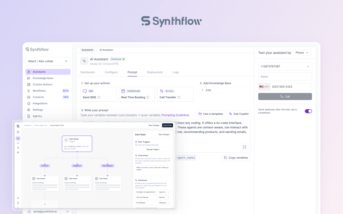 Synthflow récolte 7,4 millions de dollars pour une assistance vocale sans code pour les PME