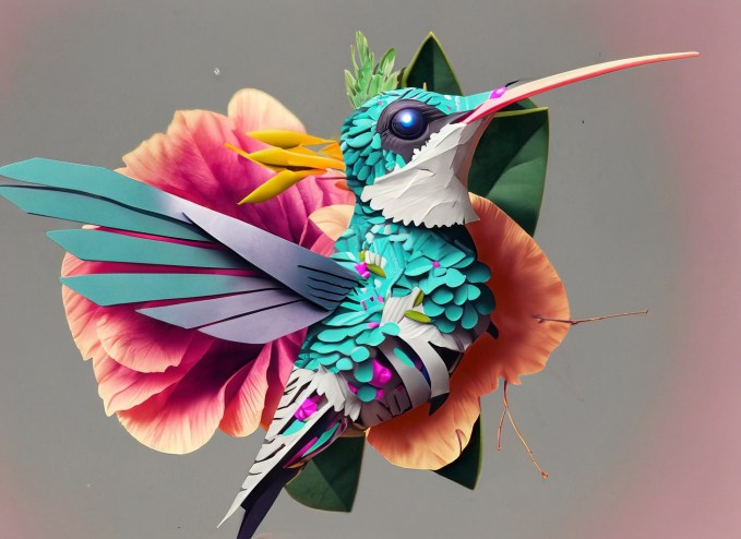 oiseau coloré : image Adobe Firefly